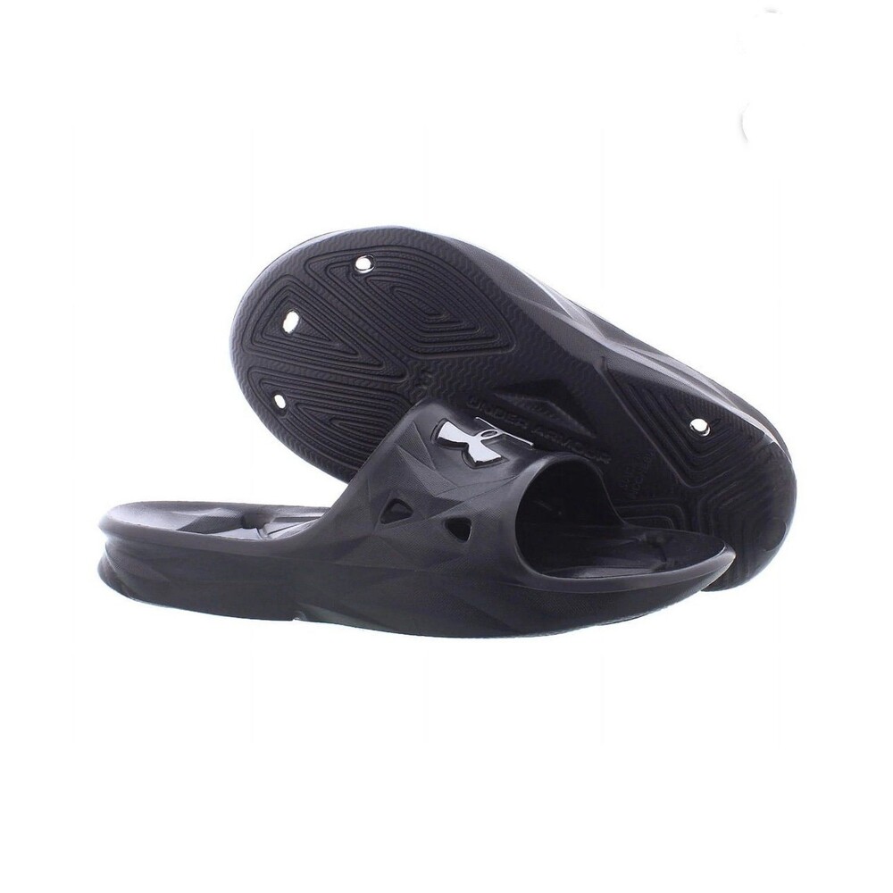 Under Armour Locker Iii Slide Sandal Size 1 Youth, Black